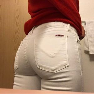 Hudson Krista White Raw Hem